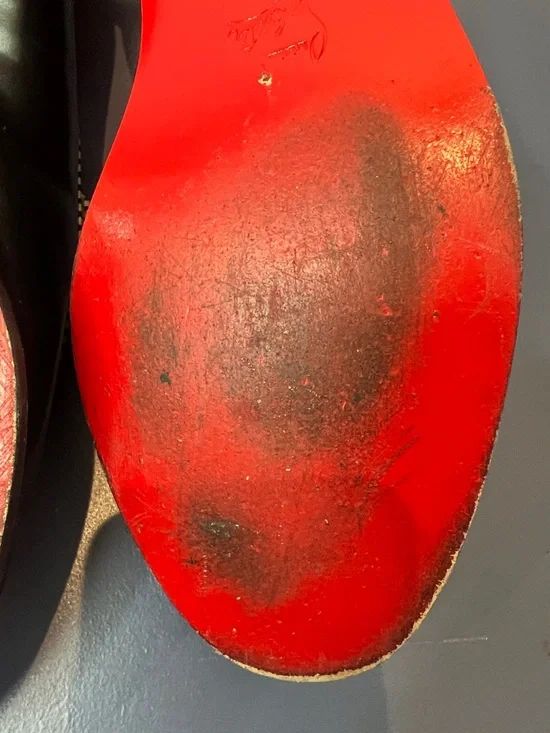 Christian Louboutin Laperouse Flat Black Silver Cap Toe EU 41 - Picture 6 of 14